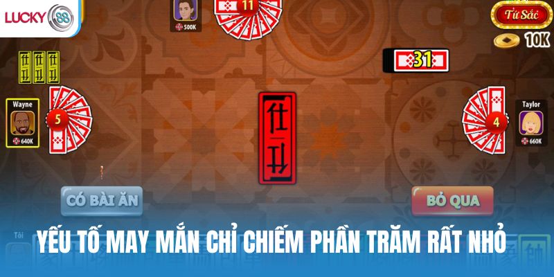 Yếu tố may mắn chỉ chiếm phần trăm rất nhỏ